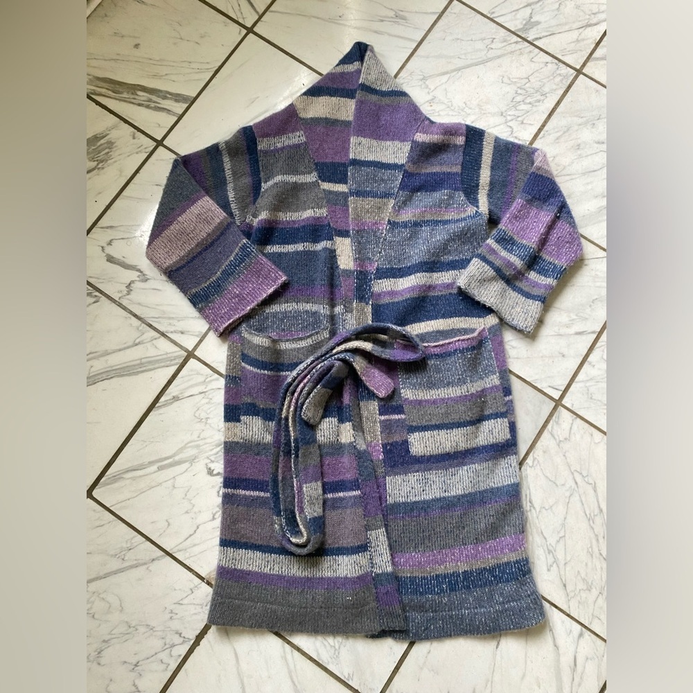 The Elder Statesman Sweater Women’s XS 100% Cashmere Cardigan with Belt Duster